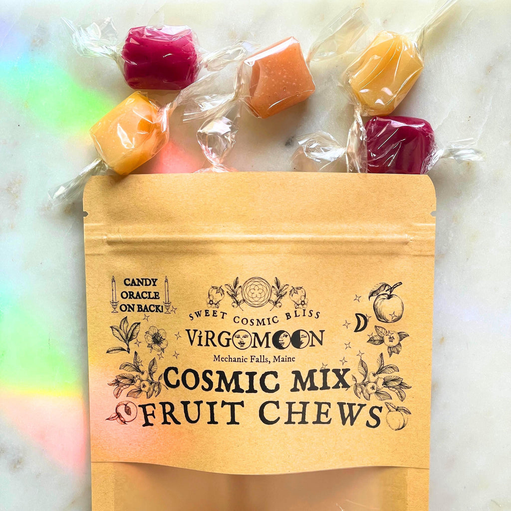 Cosmic Mix Fruit Chews - Peach, Wild Blueberry & Strawberry - Candy Oracle on Back!