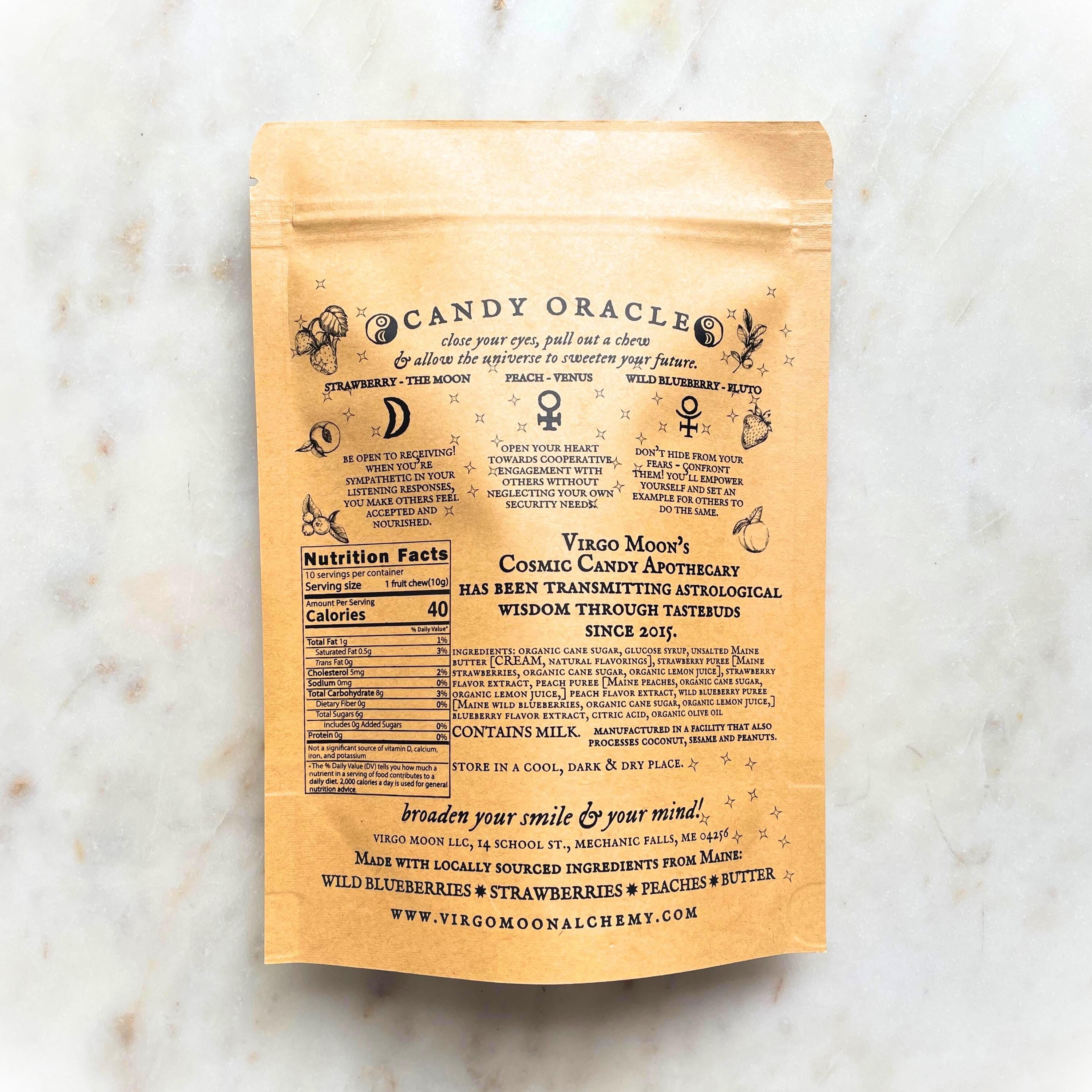 Cosmic Mix Fruit Chews - Peach, Wild Blueberry & Strawberry - Candy Oracle on Back!