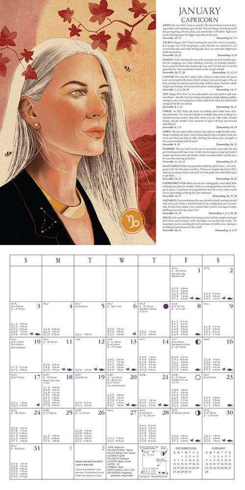 Llewellyn's 2027 Astrological Calendar: Horoscopes & Moon Phases