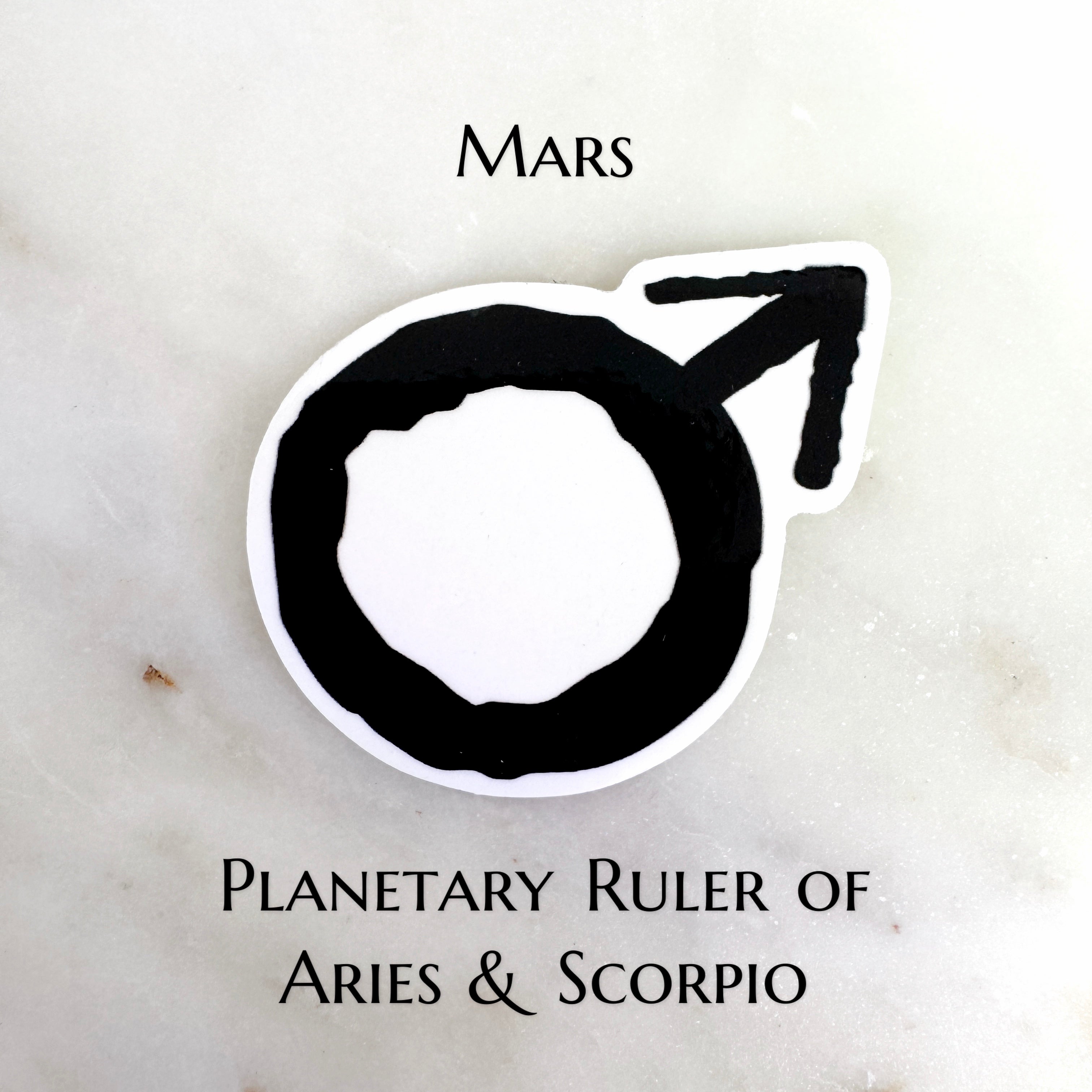 Mars - Astrology Planetary Glyph - Ruler of Aries & Scorpio