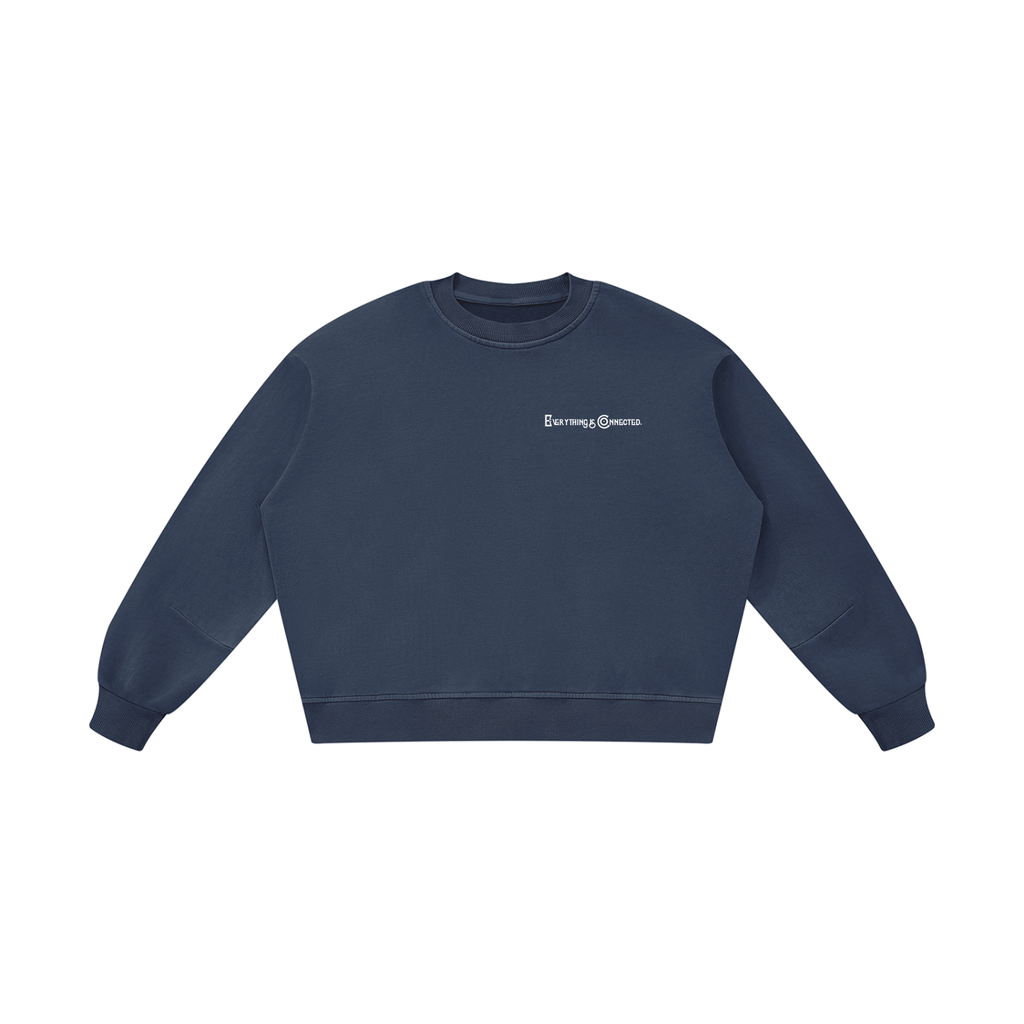 Everything is Connected - Unisex Boxy Vintage Washed Sweatshirt