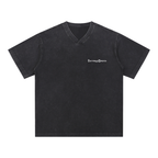 Everything is Connected - Snow Washed V-Neck Cotton T-Shirt