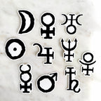 Astrology Planetary Glyphs Sticker Pack