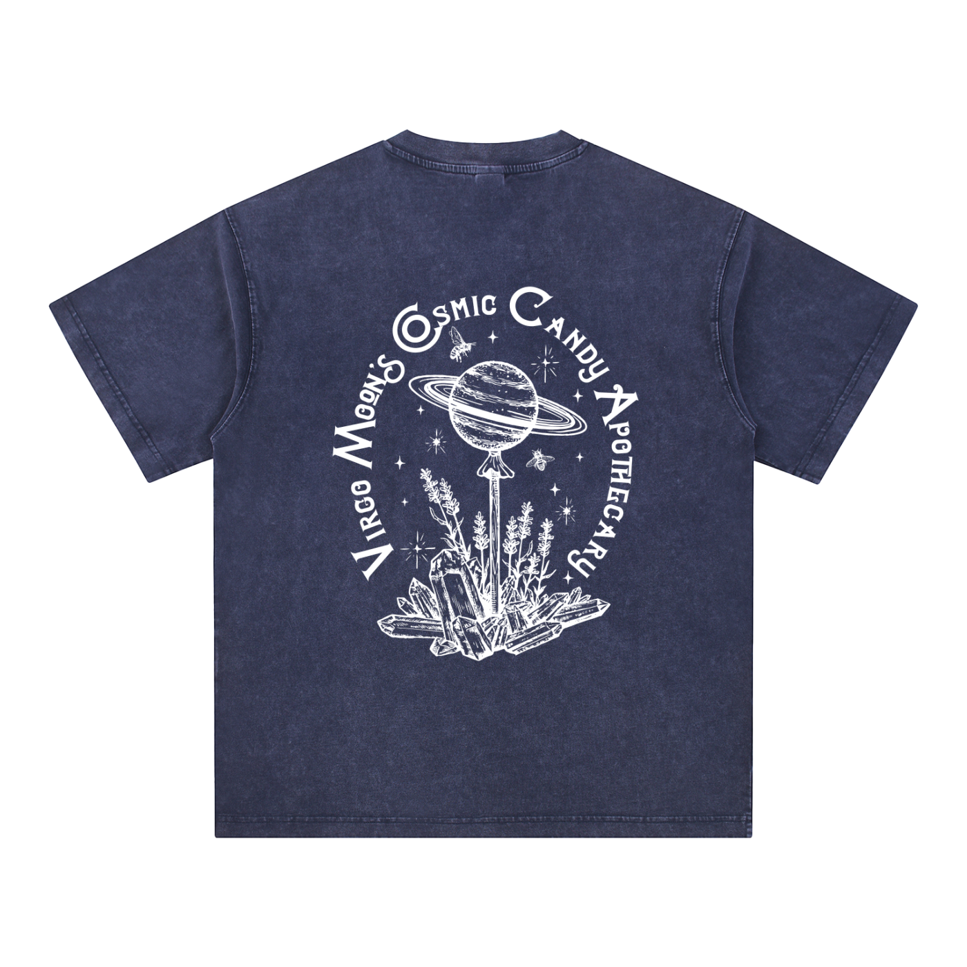Everything is Connected - Snow Washed V-Neck Cotton T-Shirt