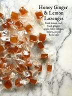 Honey Ginger Lemon Lozenges with Maine Apple Cider Vinegar